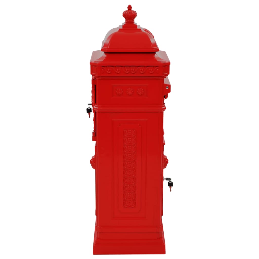 Pillar Letterbox Aluminium Vintage Style Rustproof