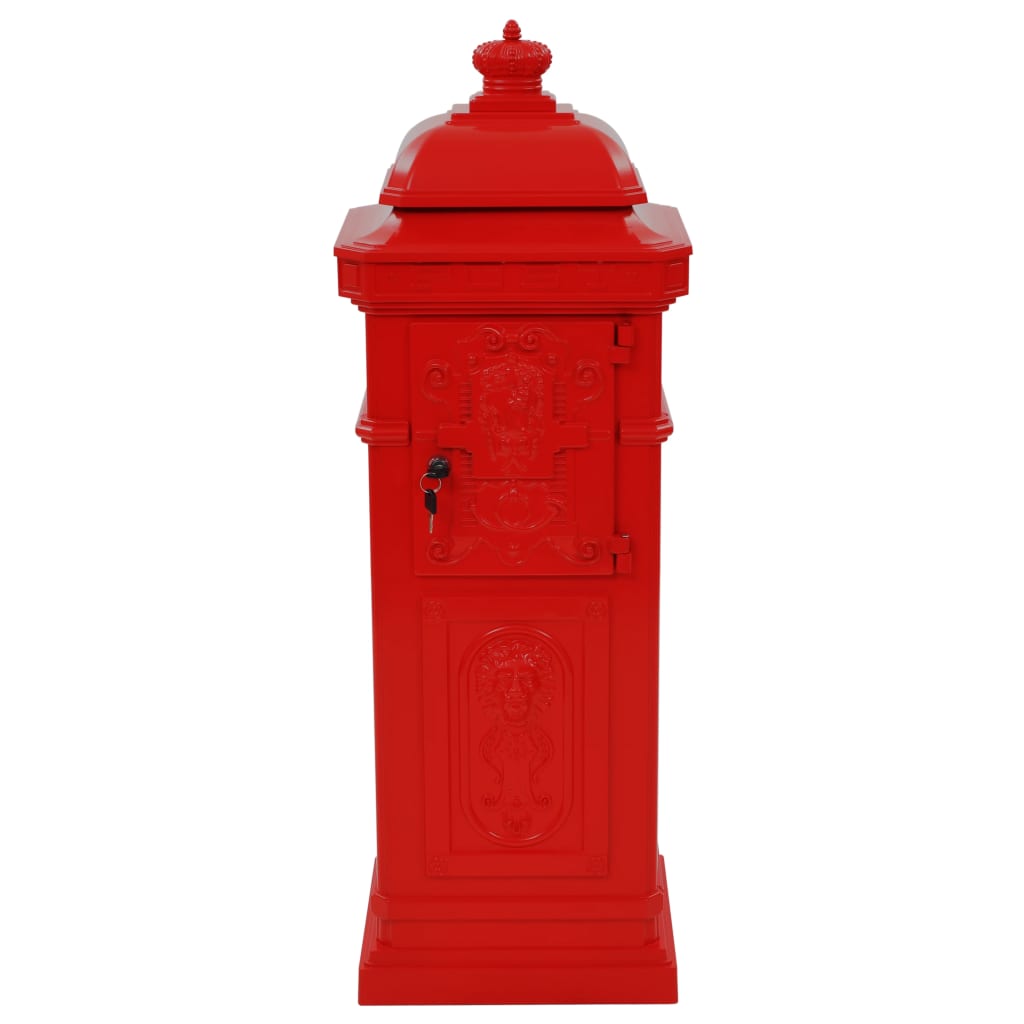 Pillar Letterbox Aluminium Vintage Style Rustproof