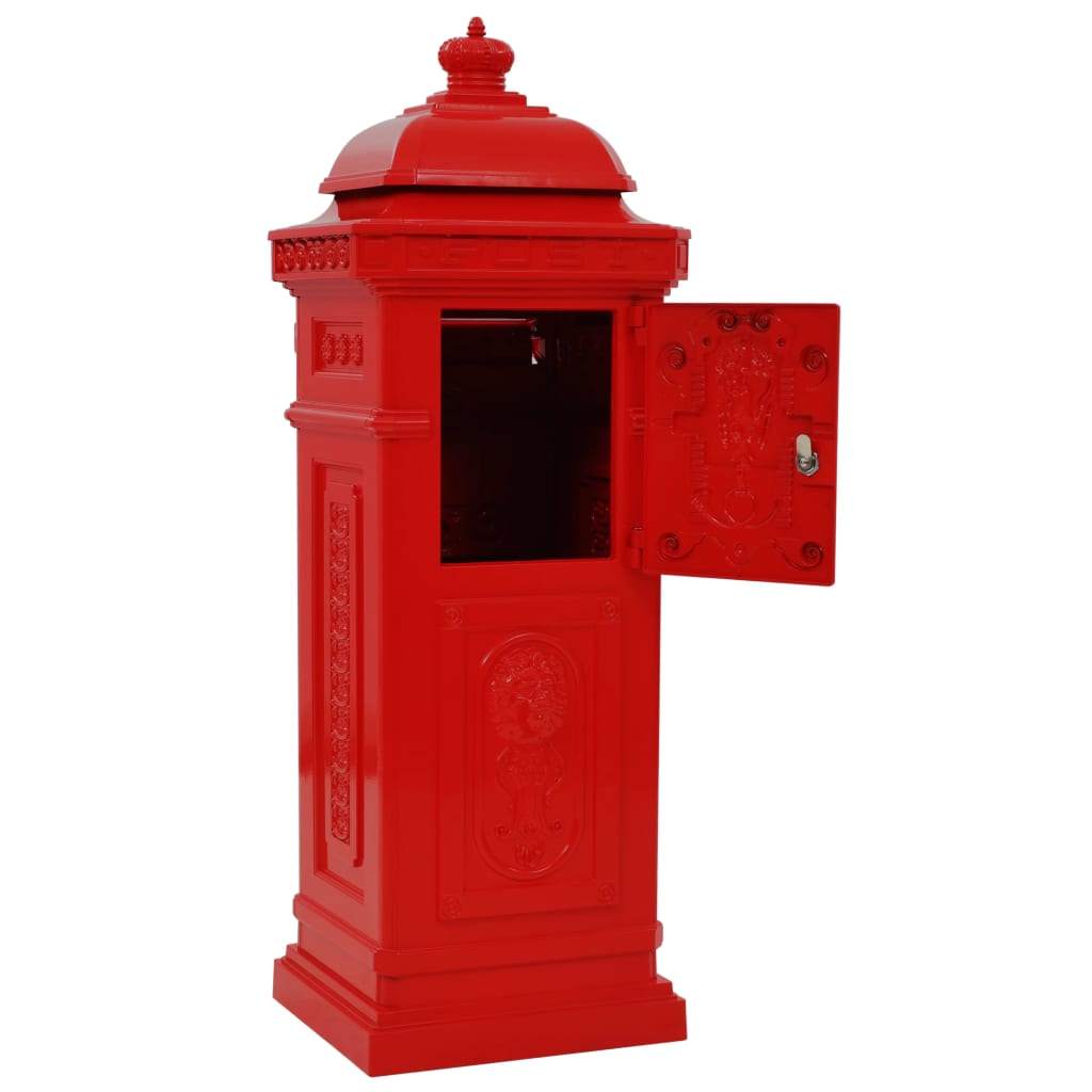 Pillar Letterbox Aluminium Vintage Style Rustproof