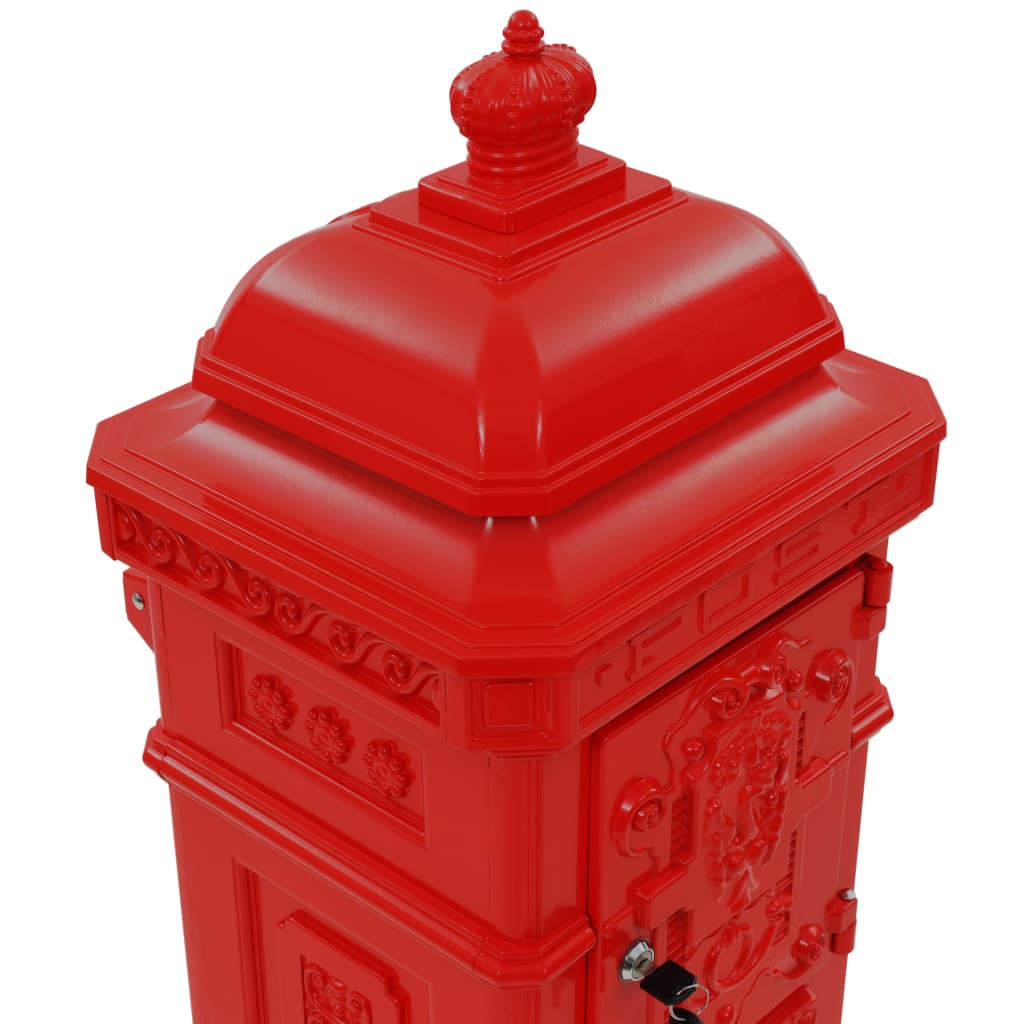 Pillar Letterbox Aluminium Vintage Style Rustproof