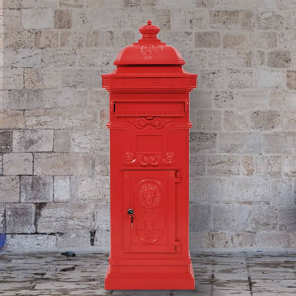 Pillar Letterbox Aluminium Vintage Style Rustproof
