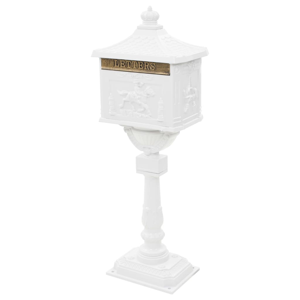 Pedestal Letterbox Aluminium Vintage Style Rustproof