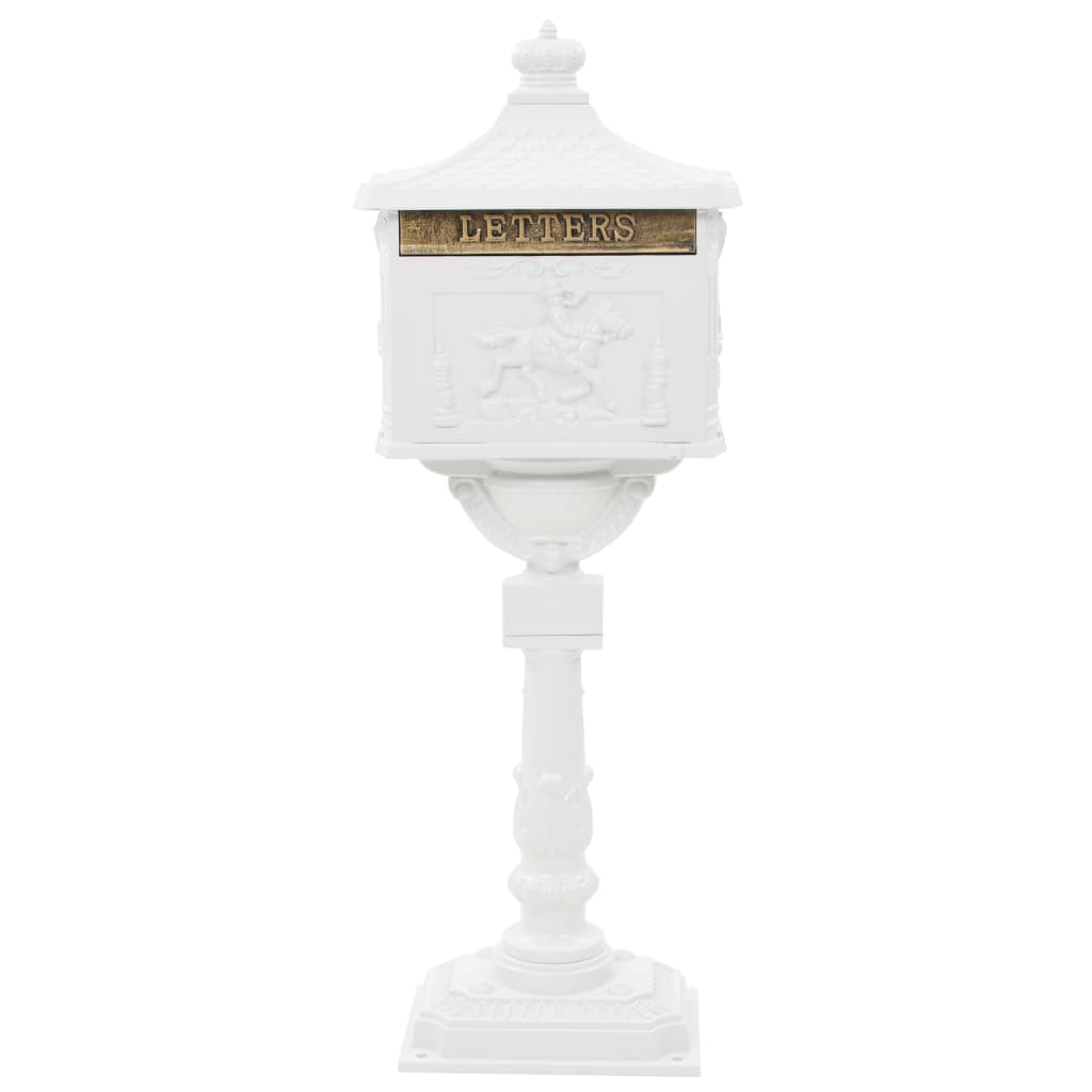 Pedestal Letterbox Aluminium Vintage Style Rustproof