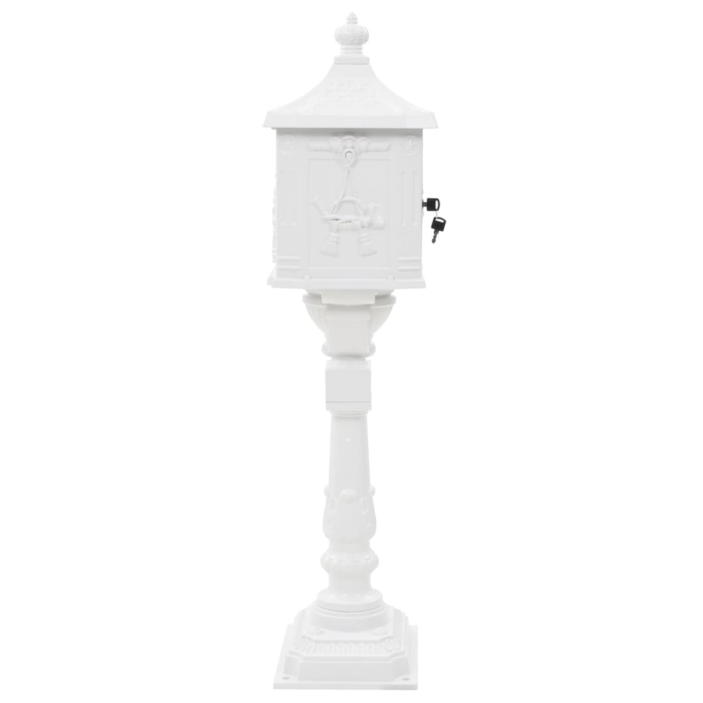 Pedestal Letterbox Aluminium Vintage Style Rustproof