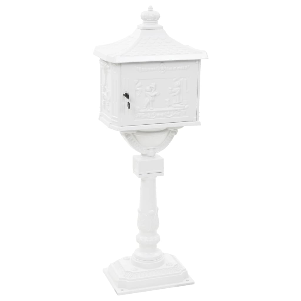 Pedestal Letterbox Aluminium Vintage Style Rustproof