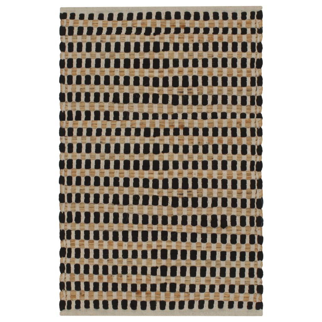 Hand-Woven Jute Bathroom Mat Set Fabric Natural And