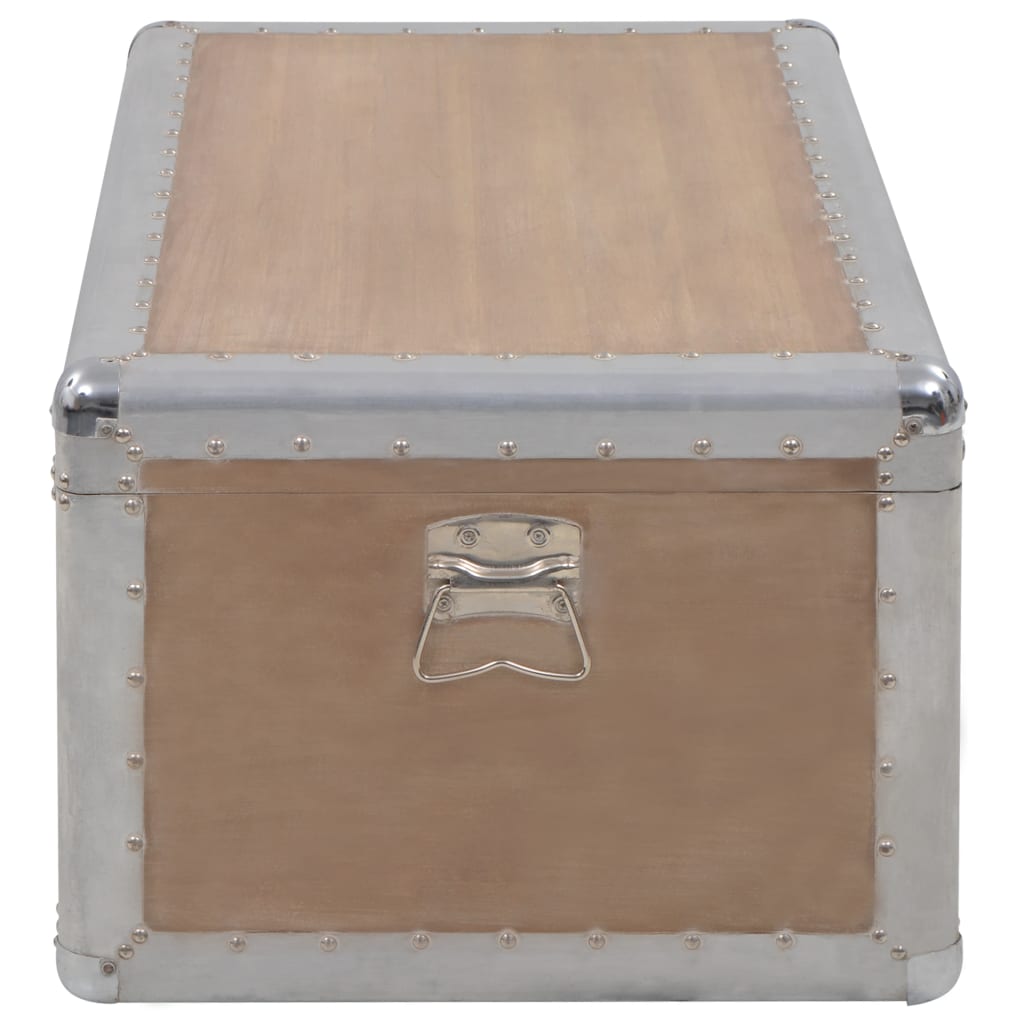Storage Box Solid Fir Wood 91X52X40 Cm Brown