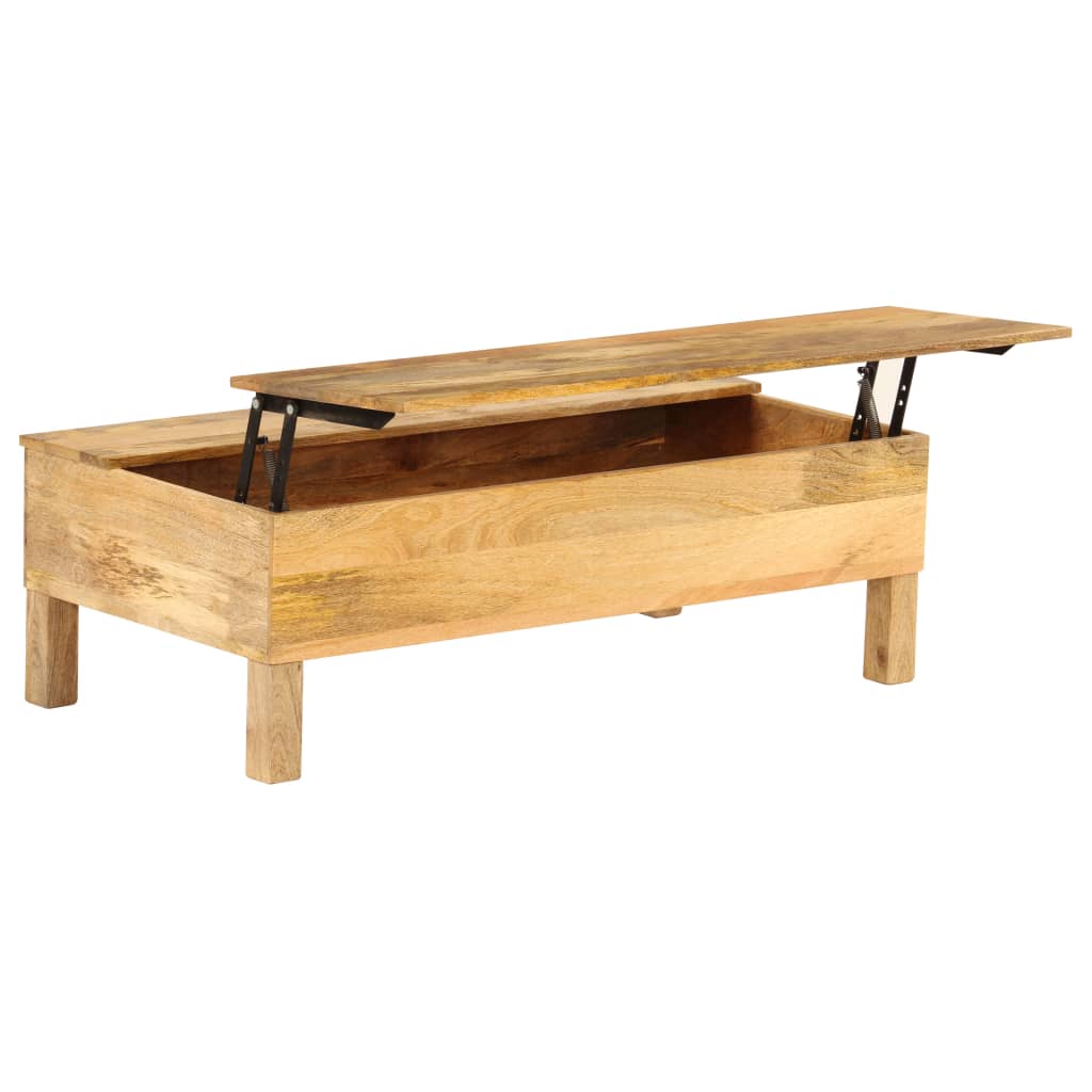 Coffee Table Solid Mango Wood 110X55X35 Cm