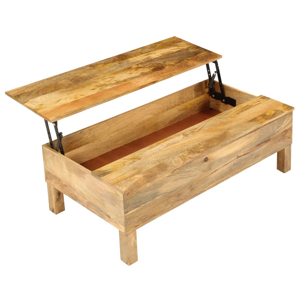 Coffee Table Solid Mango Wood 110X55X35 Cm