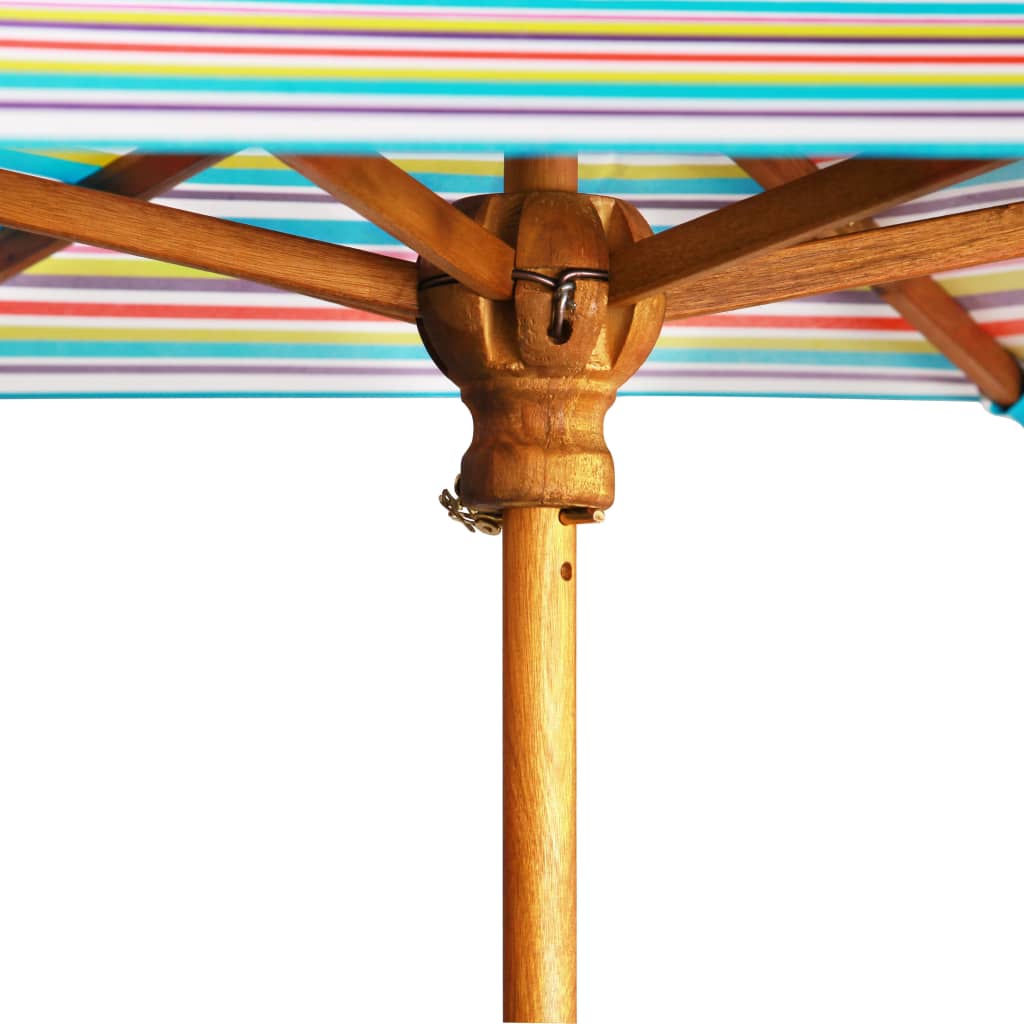 Kids Picnic Table With Parasol 79X90X60 Cm Solid Acacia Wood