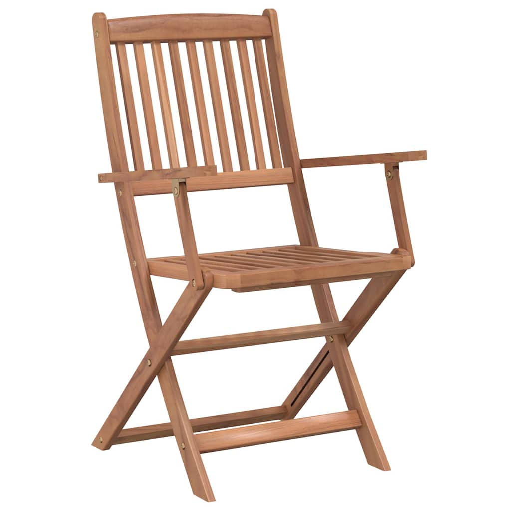 Outdoor Furniture Set 5 Piece Folding Dining Solid Acacia Wood Brown 120 cm