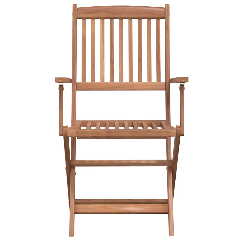 Outdoor Furniture Set 5 Piece Folding Dining Solid Acacia Wood Brown 120 cm