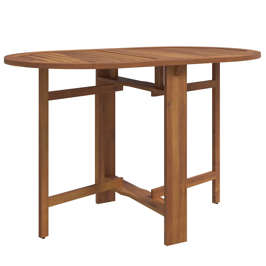 Outdoor Furniture Set 5 Piece Folding Dining Solid Acacia Wood Brown 120 cm