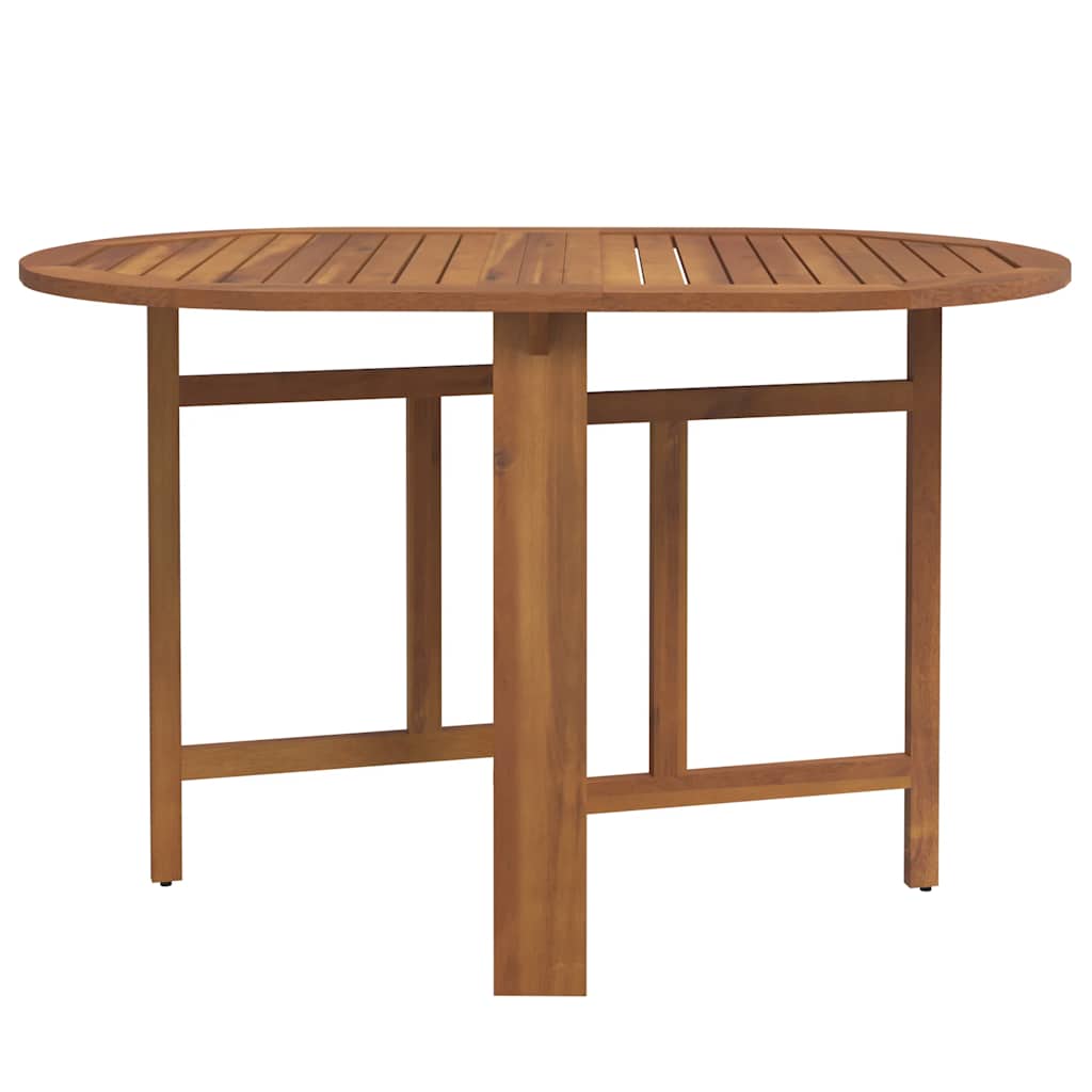 Outdoor Furniture Set 5 Piece Folding Dining Solid Acacia Wood Brown 120 cm