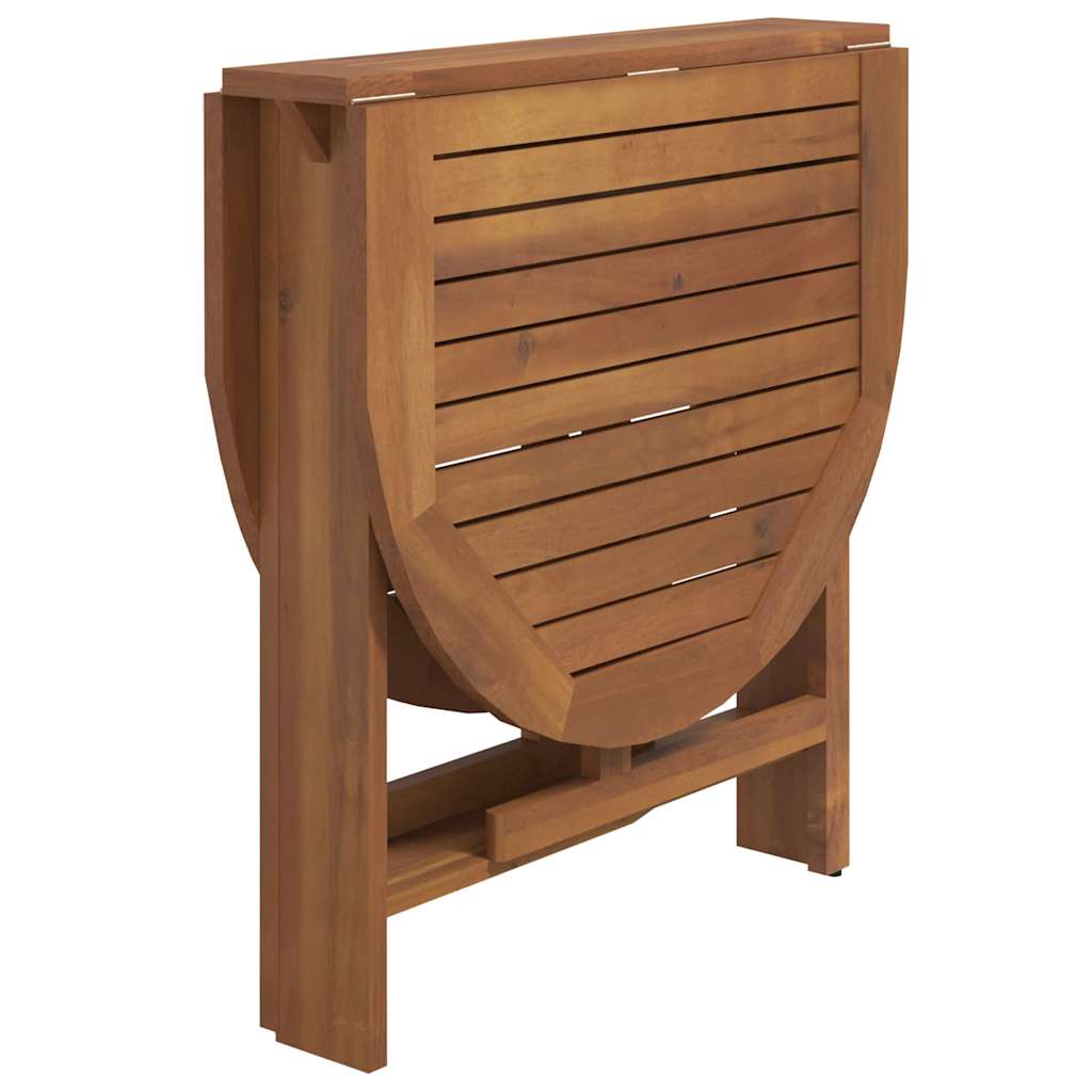 Outdoor Furniture Set 5 Piece Folding Dining Solid Acacia Wood Brown 120 cm