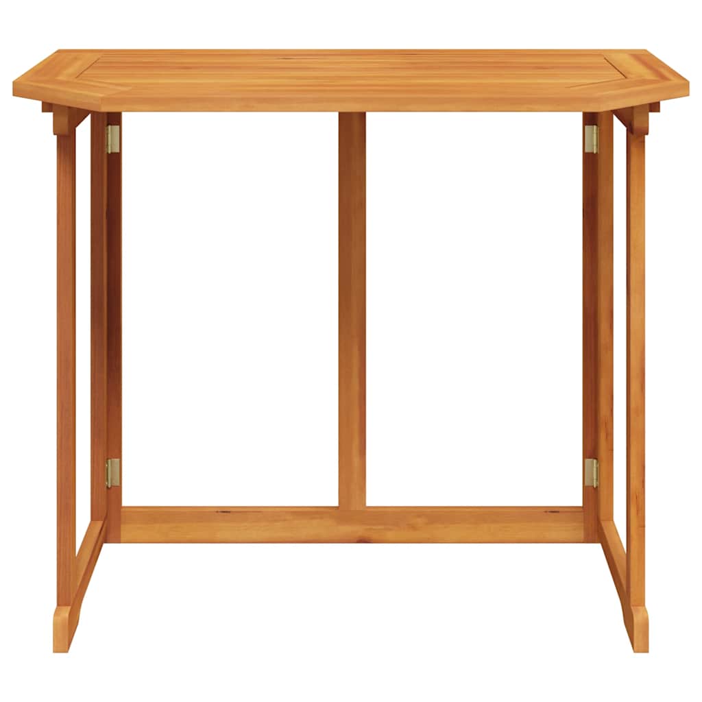 Outdoor Table Folding Balcony 90X50X74 Cm Solid Acacia Wood brown grey Foldable