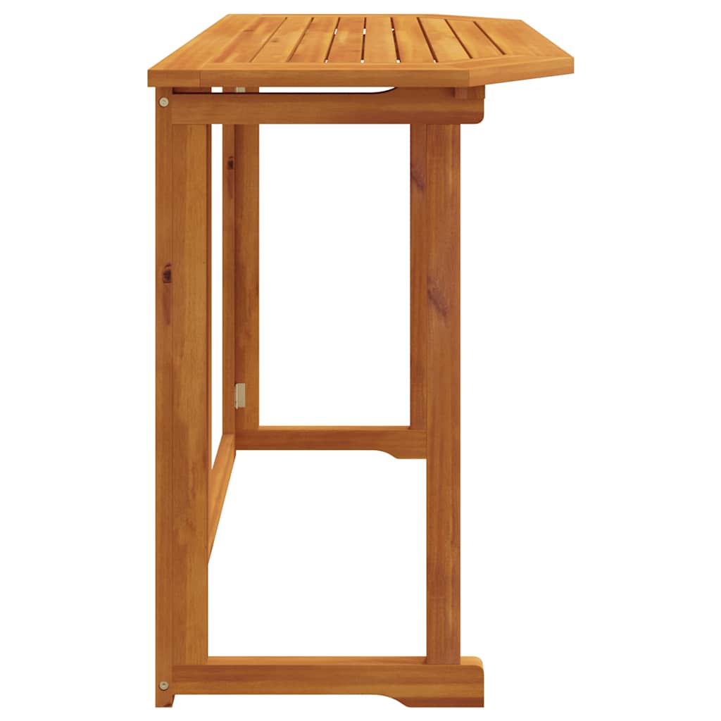 Outdoor Table Folding Balcony 90X50X74 Cm Solid Acacia Wood brown grey Foldable
