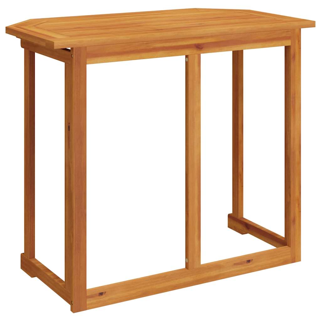 Outdoor Table Folding Balcony 90X50X74 Cm Solid Acacia Wood brown grey Foldable