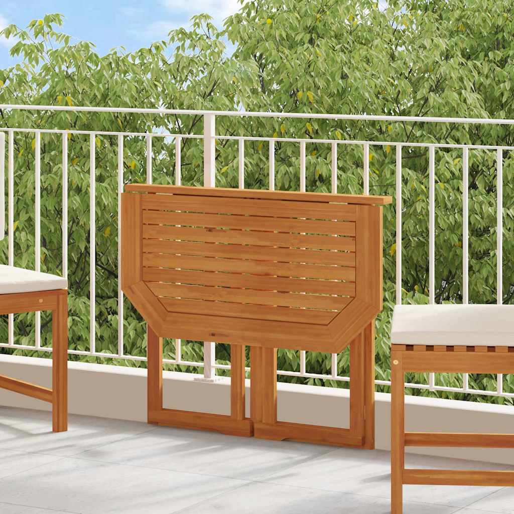 Folding Balcony Table 90X50X74 Cm Solid Acacia Wood