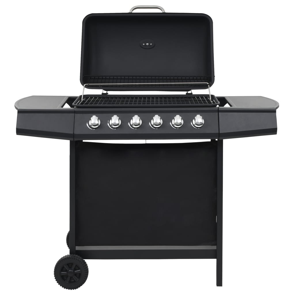 Gas Bbq Grill With 6 Cooking Zones Steel