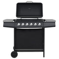 Gas Bbq Grill With 6 Cooking Zones Steel