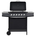 Outdoor Grills 6 Burner Gas BBQ Grill Barbecue Thermometer Black Removable 112 c