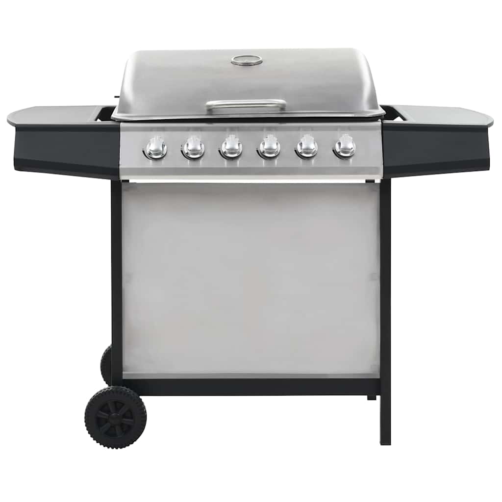Outdoor Grills 6 Burner Gas BBQ Grill Barbecue Thermometer Black Removable 112 c