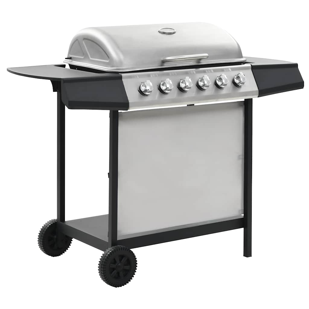 Outdoor Grills 6 Burner Gas BBQ Grill Barbecue Thermometer Black Removable 112 c