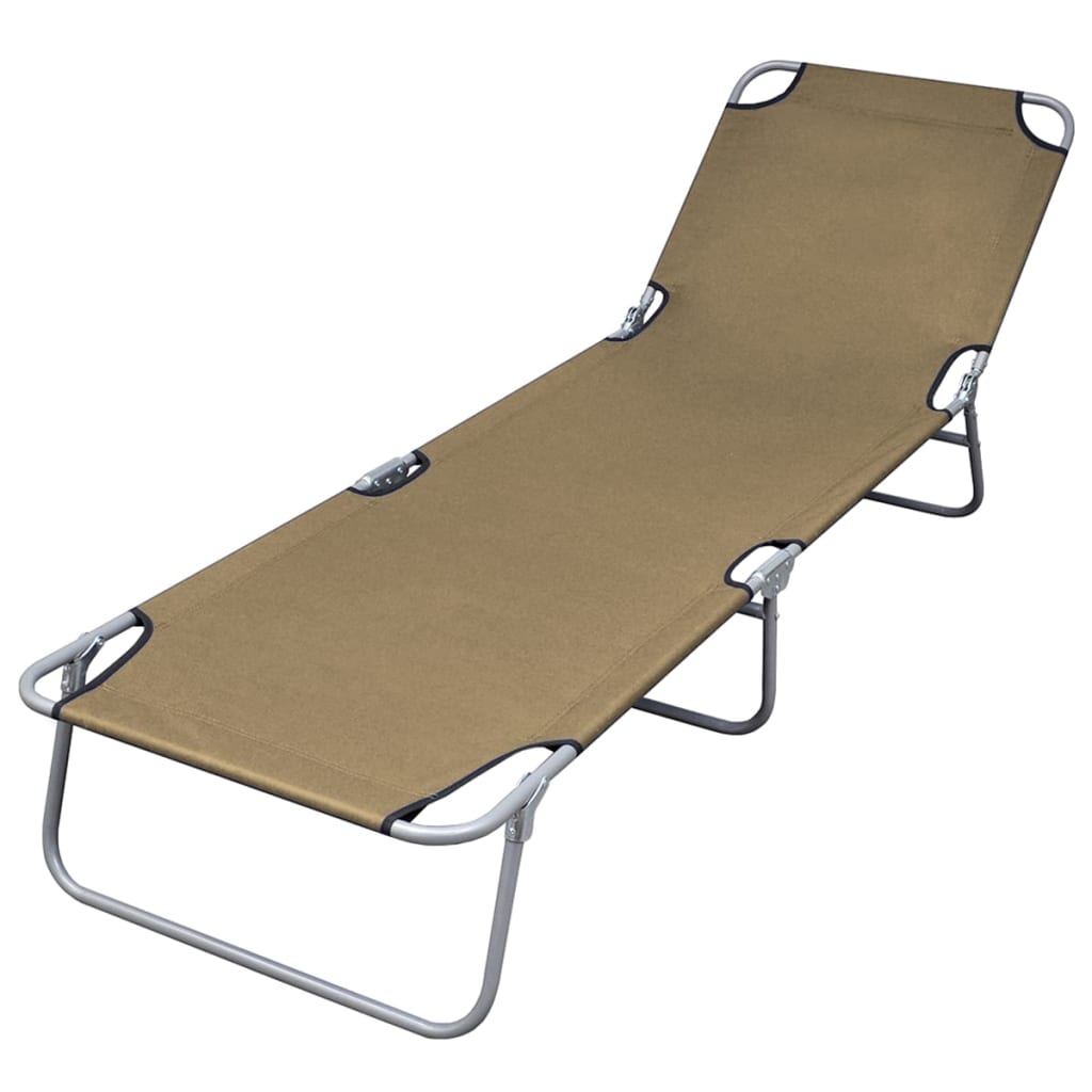 Foldable Sunlounger With Adjustable Backrest