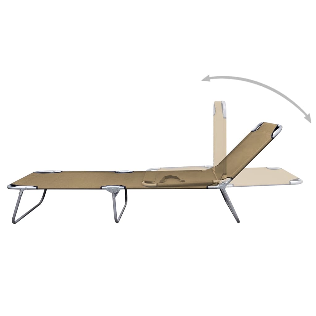 Foldable Sunlounger With Adjustable Backrest