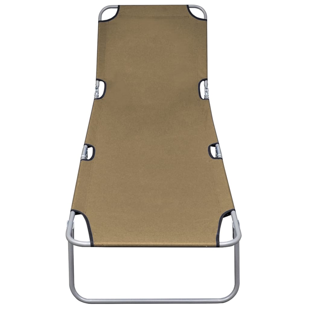 Foldable Sunlounger With Adjustable Backrest
