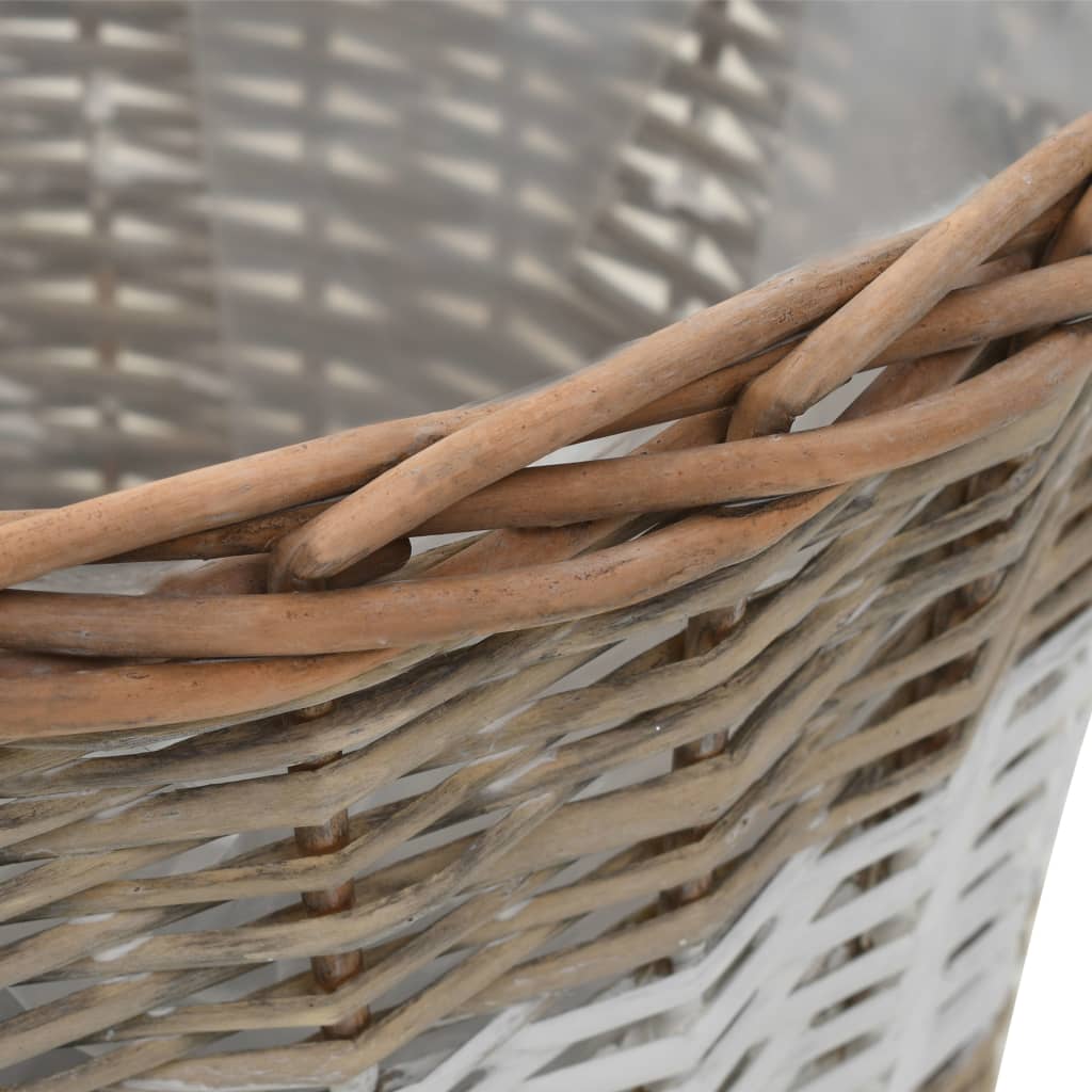 Raised Bed 4 Pcs Wicker With Pe Lining