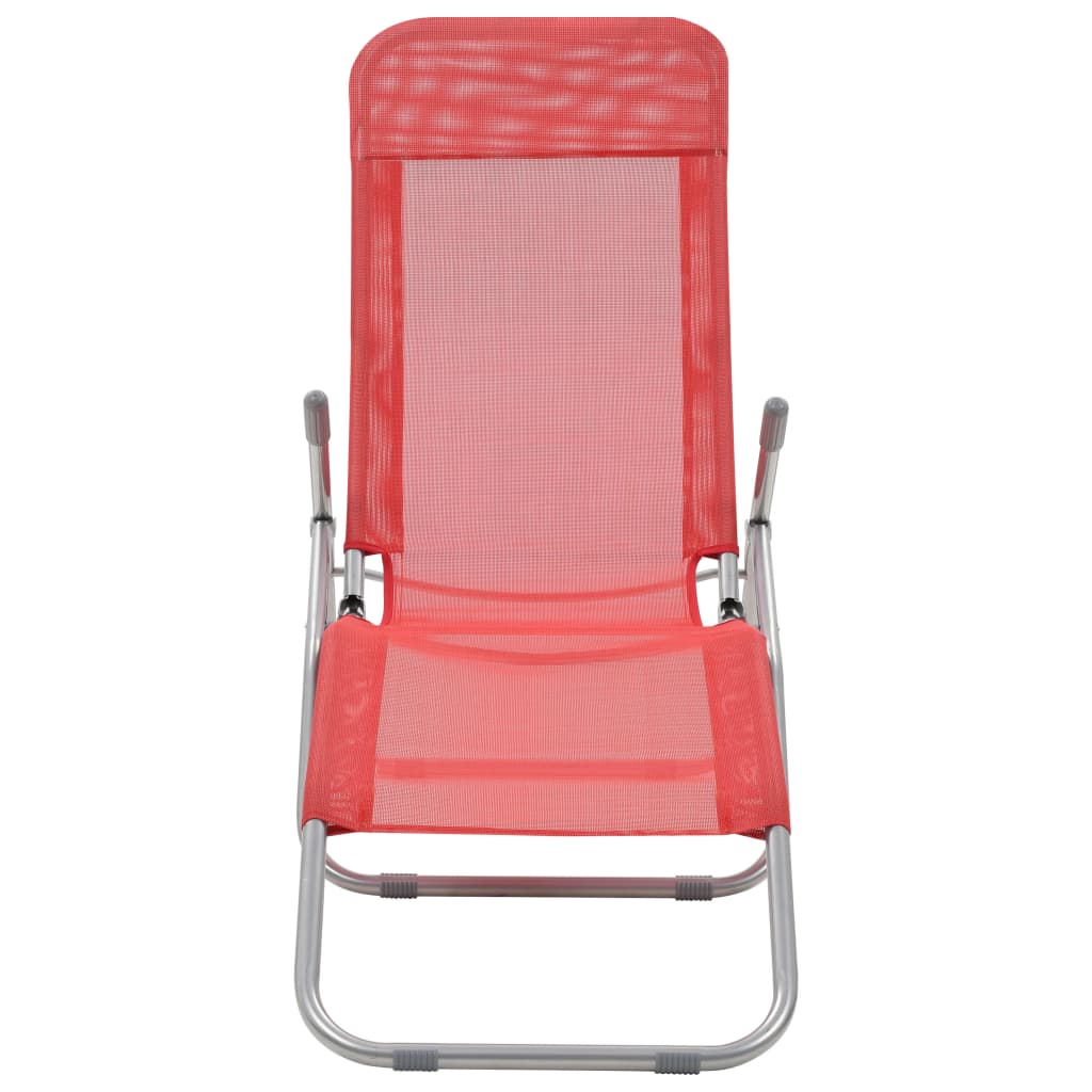 Folding Sun Loungers 2 Pcs Textilene