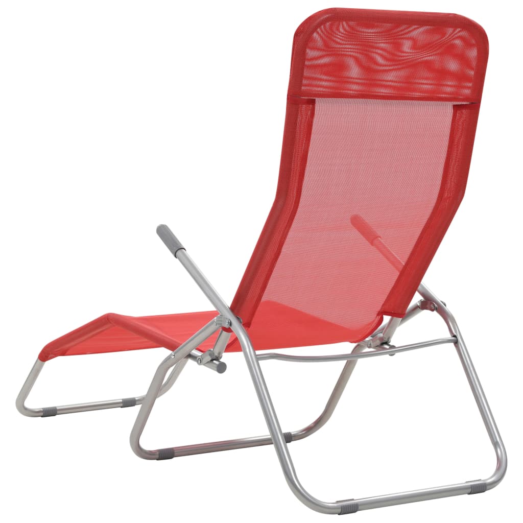 Folding Sun Loungers 2 Pcs Textilene