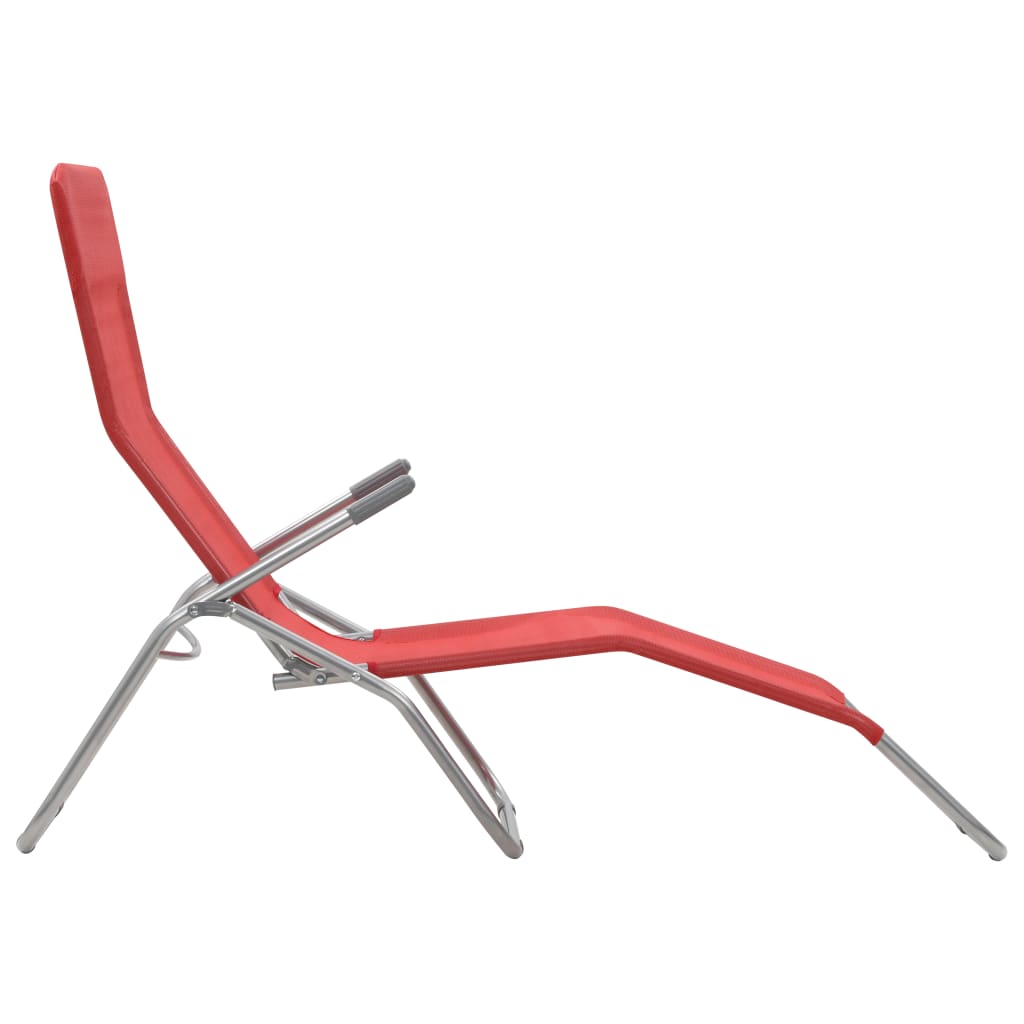 Folding Sun Loungers 2 Pcs Textilene