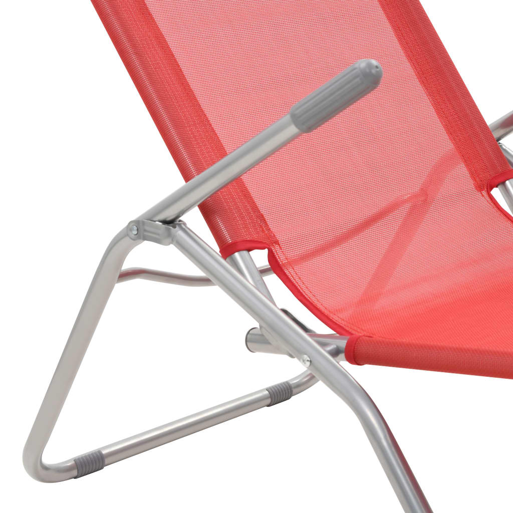 Folding Sun Loungers 2 Pcs Textilene