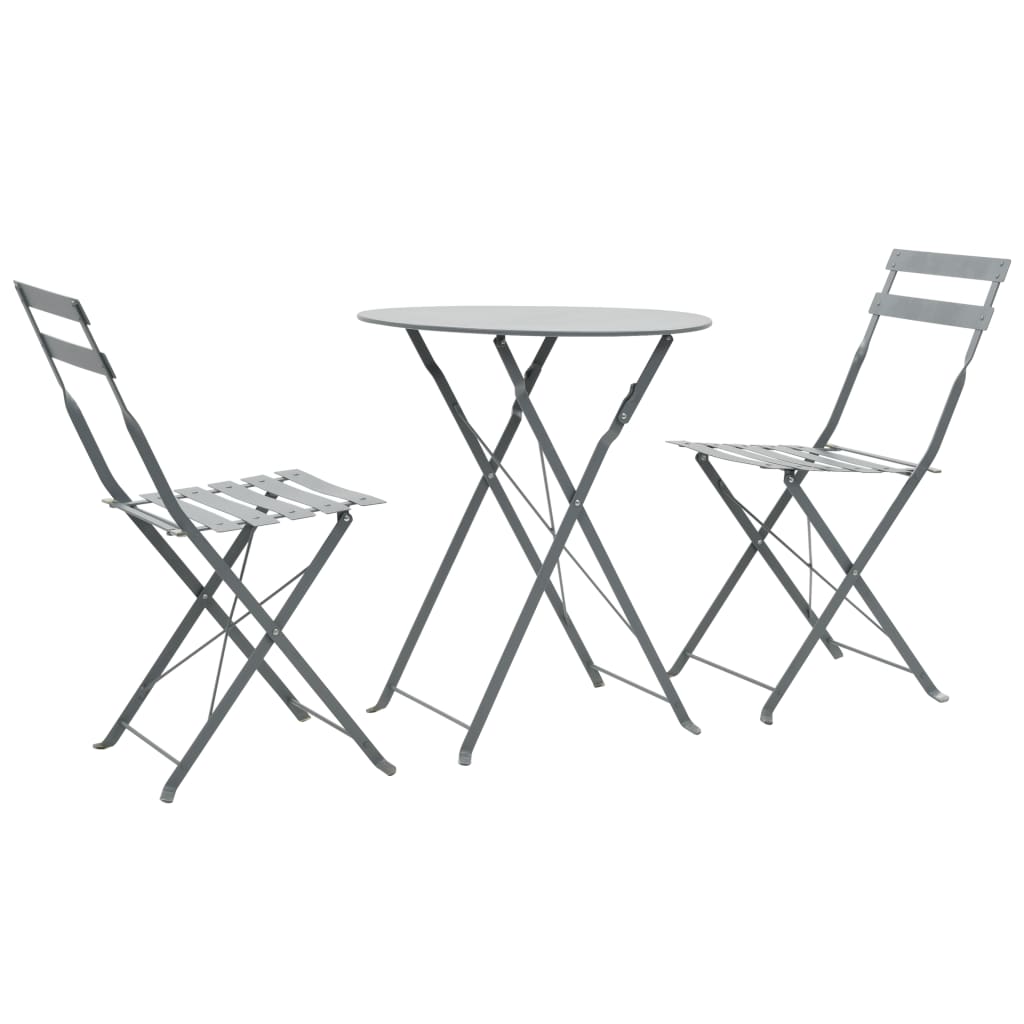 Bistro Set | | Powder-Coated Steel | Compact | Foldable