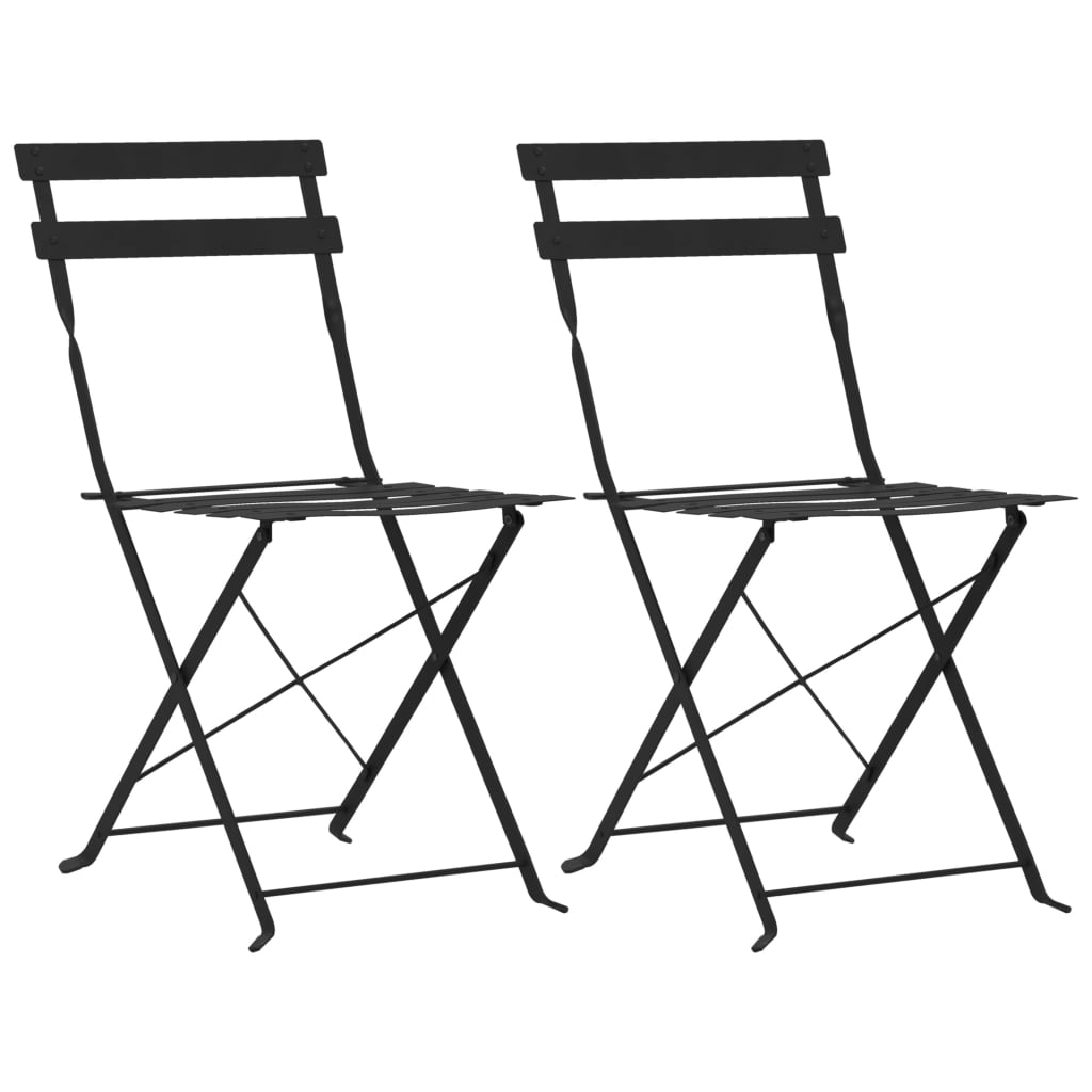 Bistro Set | | Powder-Coated Steel | Compact | Foldable