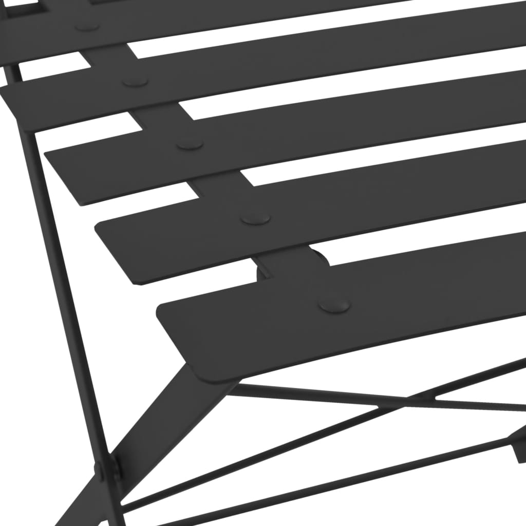 Bistro Set | | Powder-Coated Steel | Compact | Foldable
