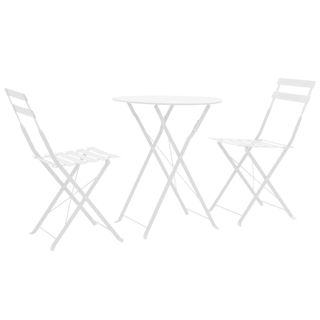 Bistro Set | | Powder-Coated Steel | Compact | Foldable