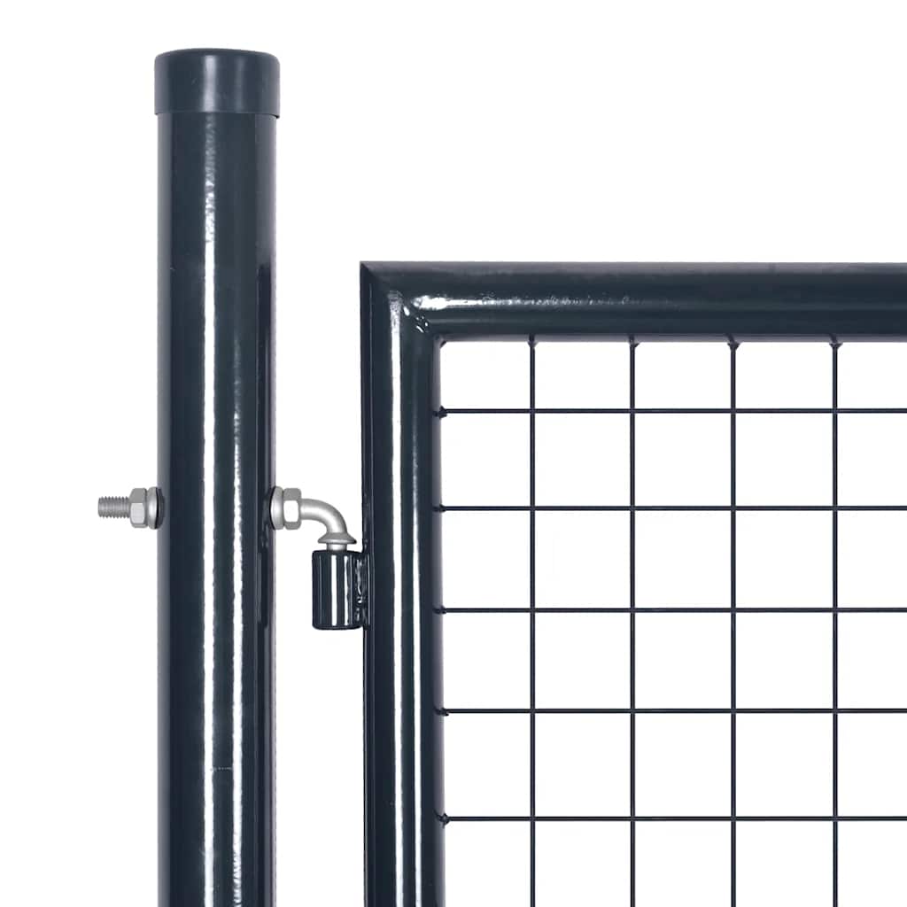 Garden Gate Anthracite Double 306x150cm Galvanised Steel Fence Lockable 300 x 10