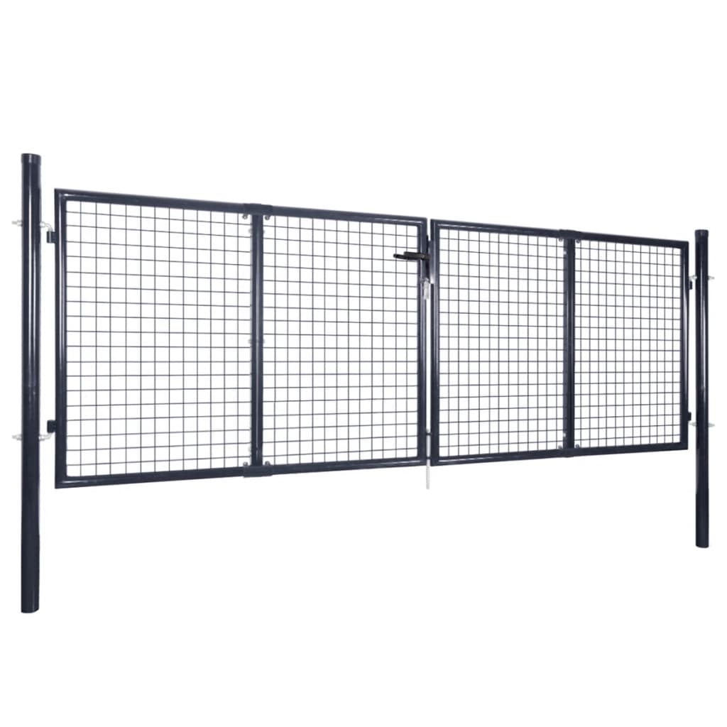 Mesh Garden Gate Galvanised Steel Grey