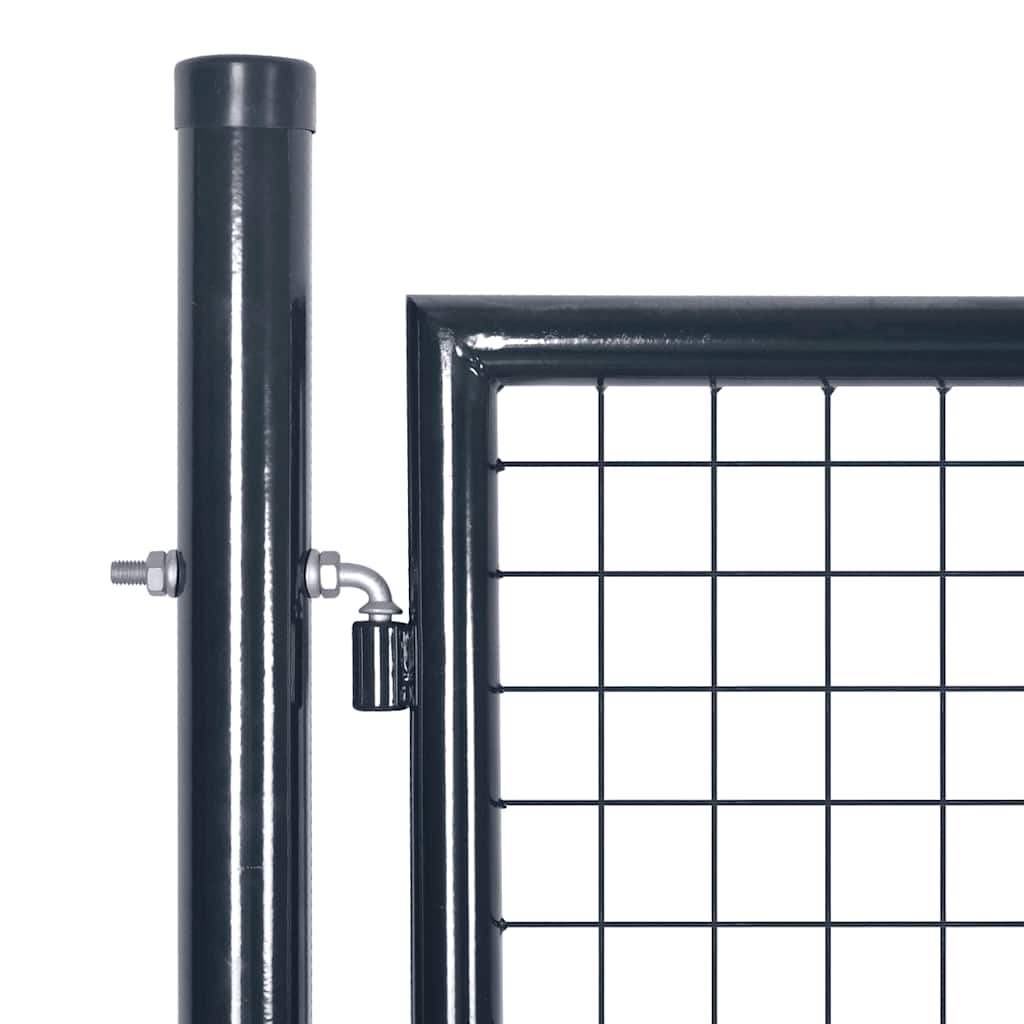 Garden Gate Anthracite Double 306x150cm Galvanised Steel Fence Lockable 300 x 10