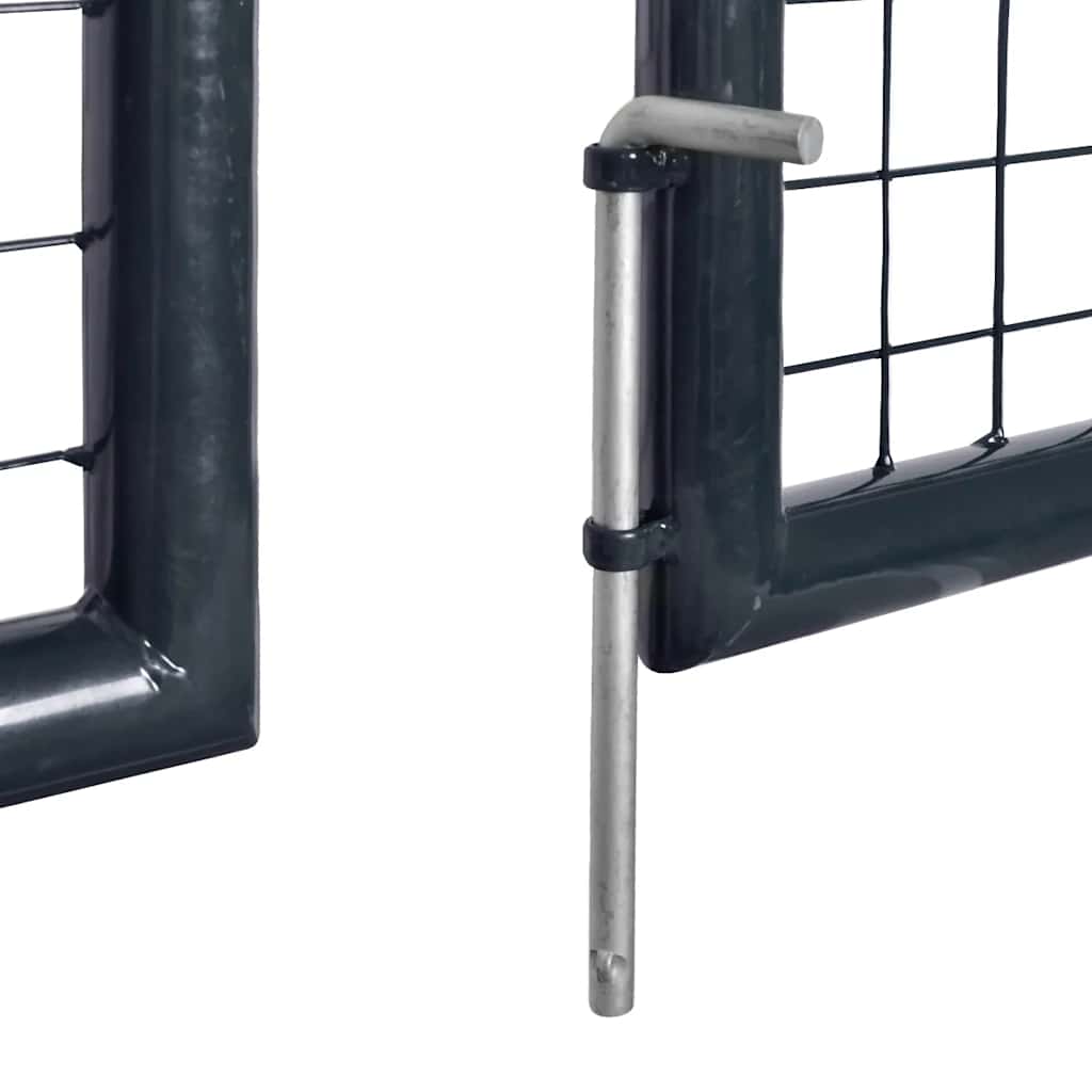 Garden Gate Anthracite Double 306x150cm Galvanised Steel Fence Lockable 300 x 10