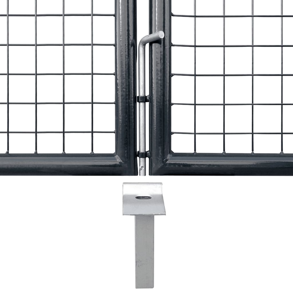 Mesh Garden Gate Galvanised Steel Grey