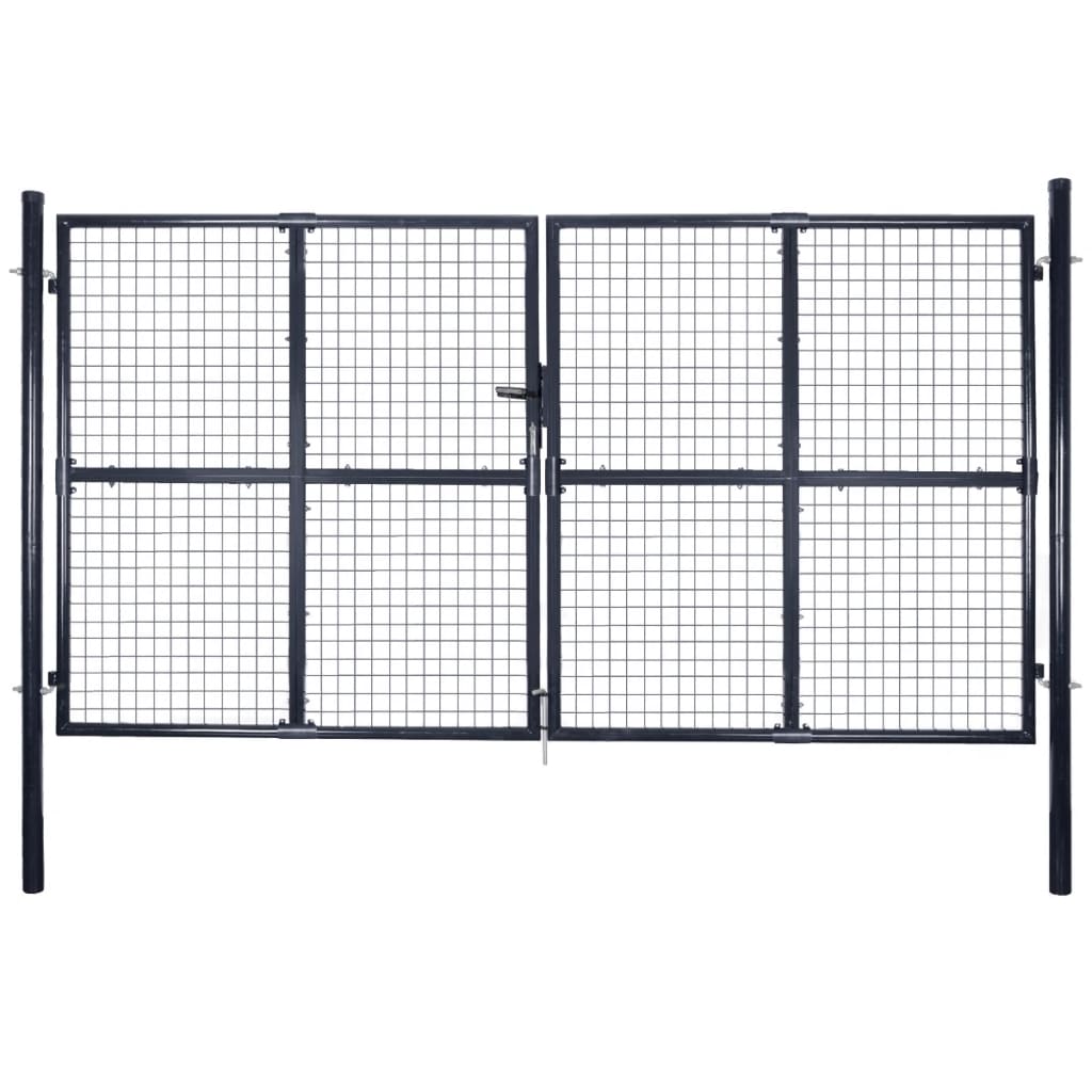 Mesh Garden Gate Galvanised Steel Grey