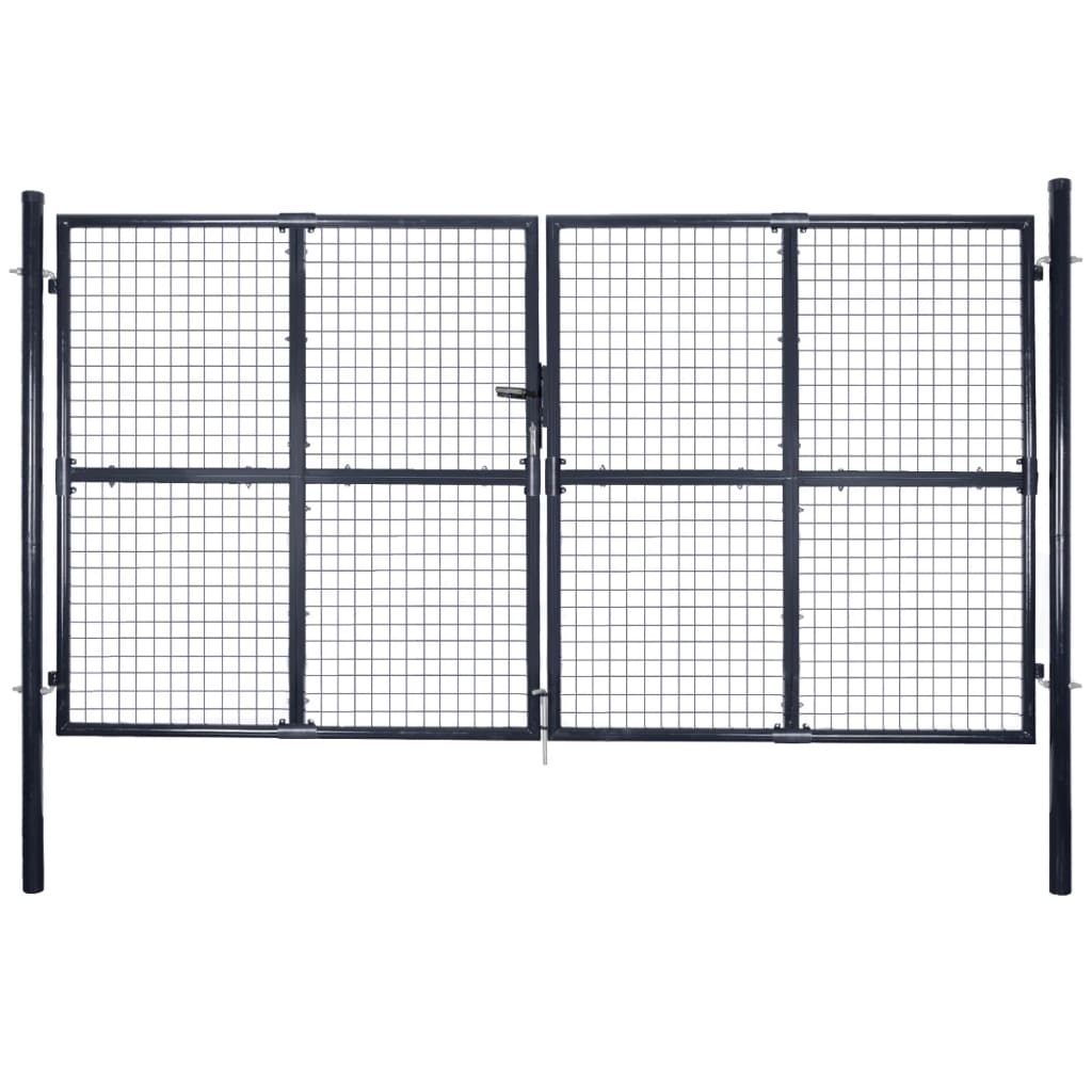 Mesh Garden Gate Galvanised Steel Grey