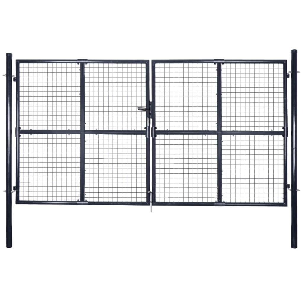 Mesh Garden Gate Galvanised Steel Grey
