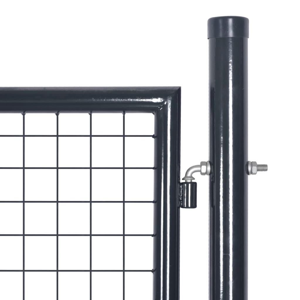 Mesh Garden Gate Galvanised Steel Grey