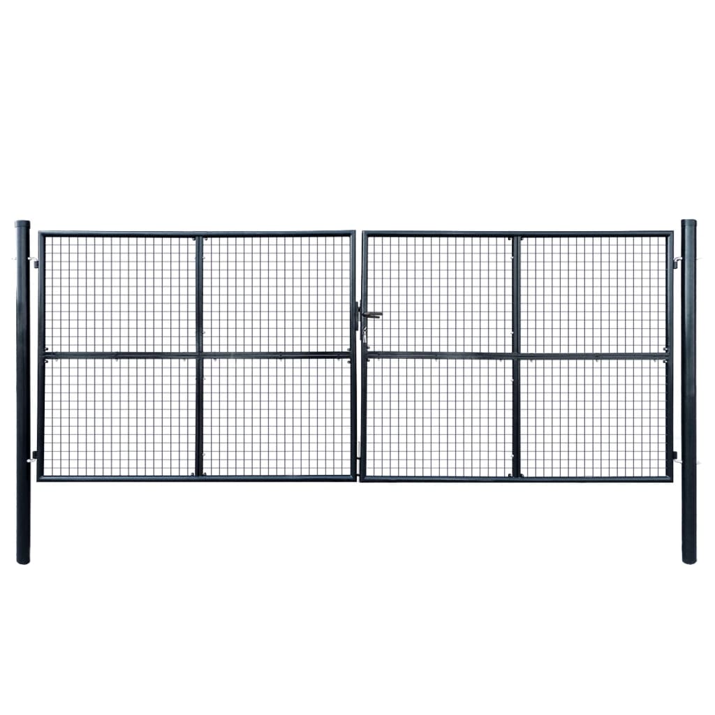 Mesh Garden Gate Galvanised Steel Grey